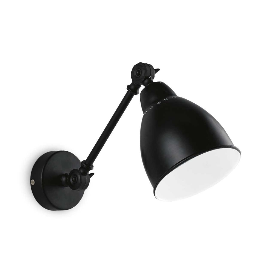 Ideal Lux - Επιτοίχιο φωτιστικό NEWTON 1xE27/42W/230V μαύρο