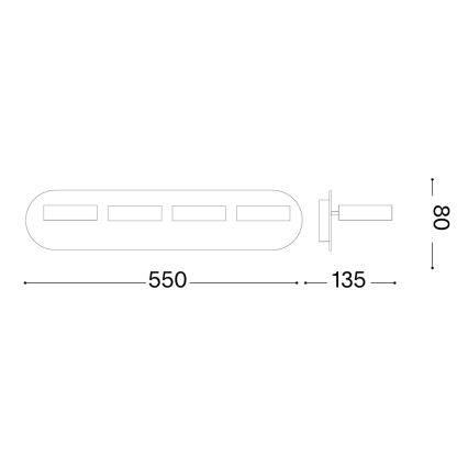 Ideal Lux - Επιτοίχιο φωτιστικό σποτ LED OBY 4xLED/6W/230V CRI 90 λευκό