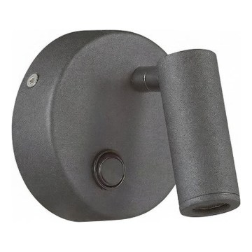 Ideal Lux - Επιτοίχιο φωτιστικό-προβολέας LED PAGE LED/3W/230V CRI 90 μαύρο