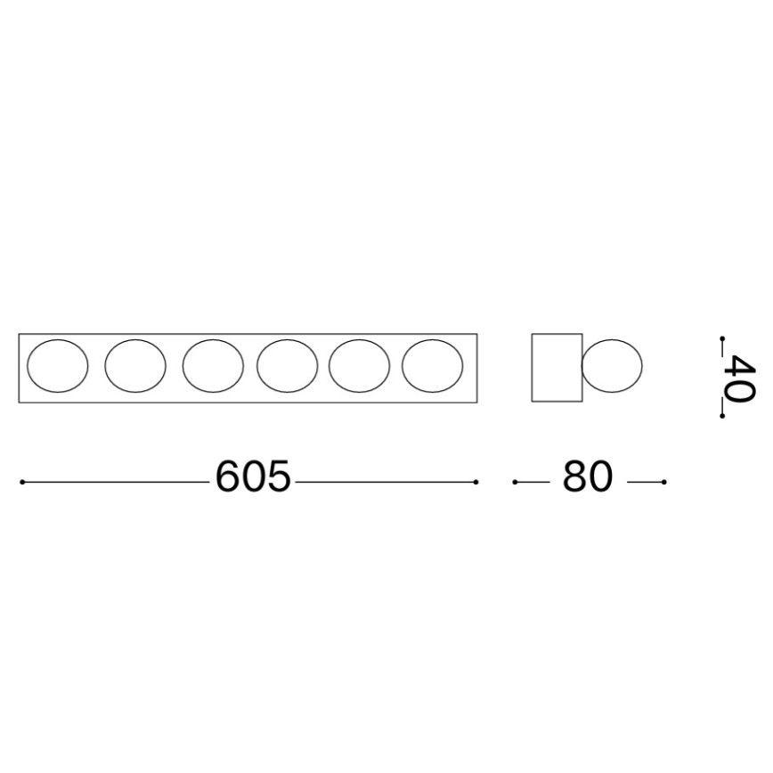 Ideal Lux - Επιτοίχιο φωτιστικό PRIVE 6xE14/40W/230V λευκό