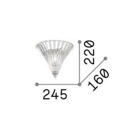 Ideal Lux - Επιτοίχιο φωτιστικό SANTA 1xE14/40W/230V διάφανο