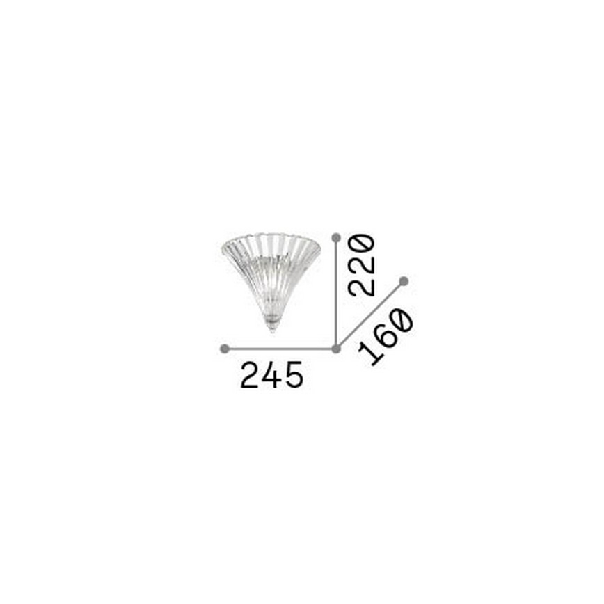 Ideal Lux - Επιτοίχιο φωτιστικό SANTA 1xE14/40W/230V διάφανο