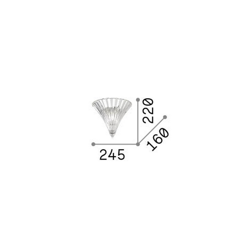 Ideal Lux - Επιτοίχιο φωτιστικό SANTA 1xE14/40W/230V χρυσό