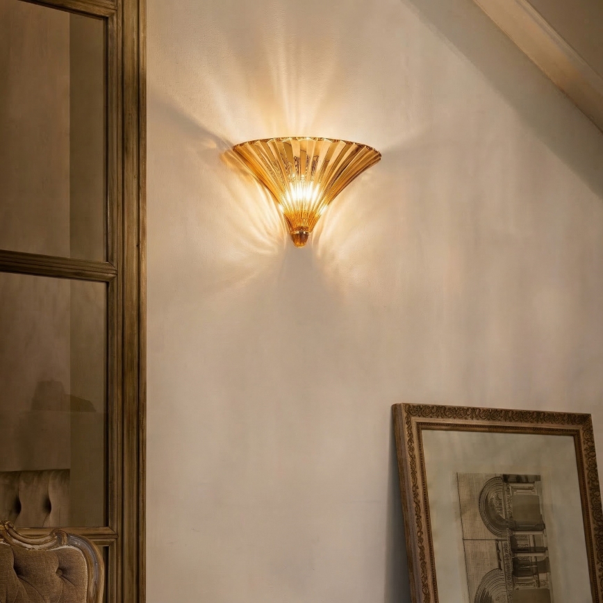 Ideal Lux - Επιτοίχιο φωτιστικό SANTA 1xE14/40W/230V χρυσό