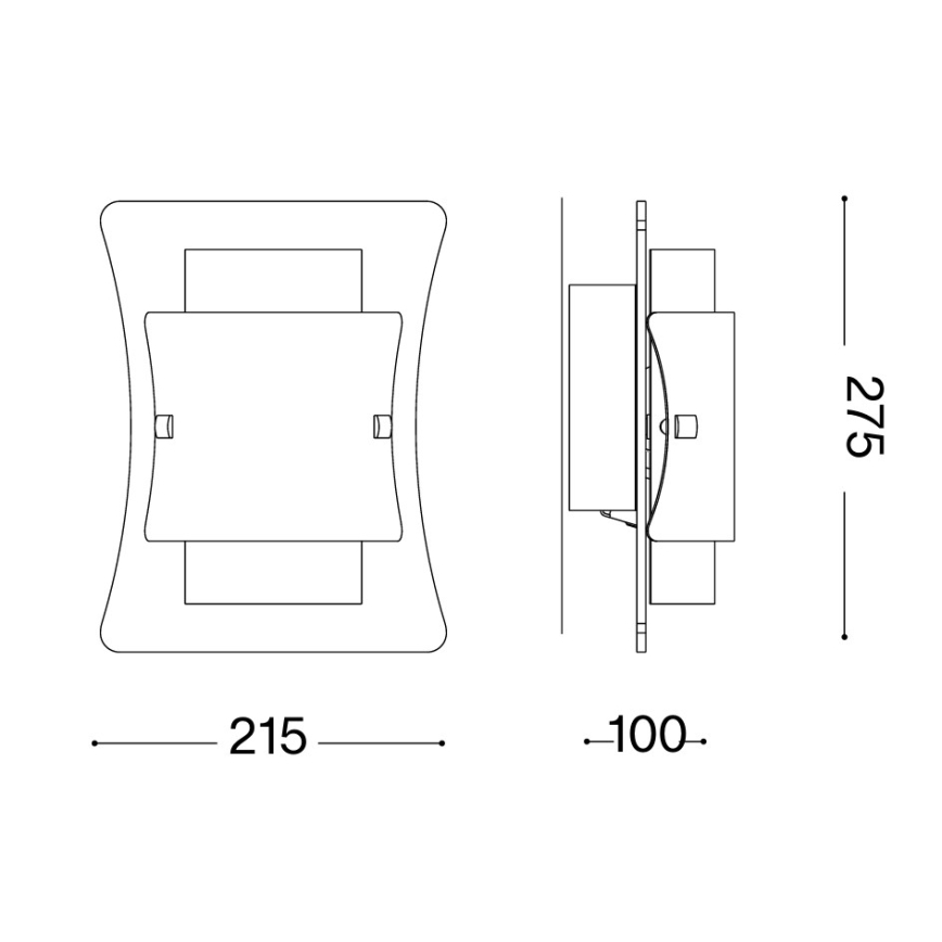 Ideal Lux - Επιτοίχιο φωτιστικό TRIPLO 1xE27/60W/230V διάφανο