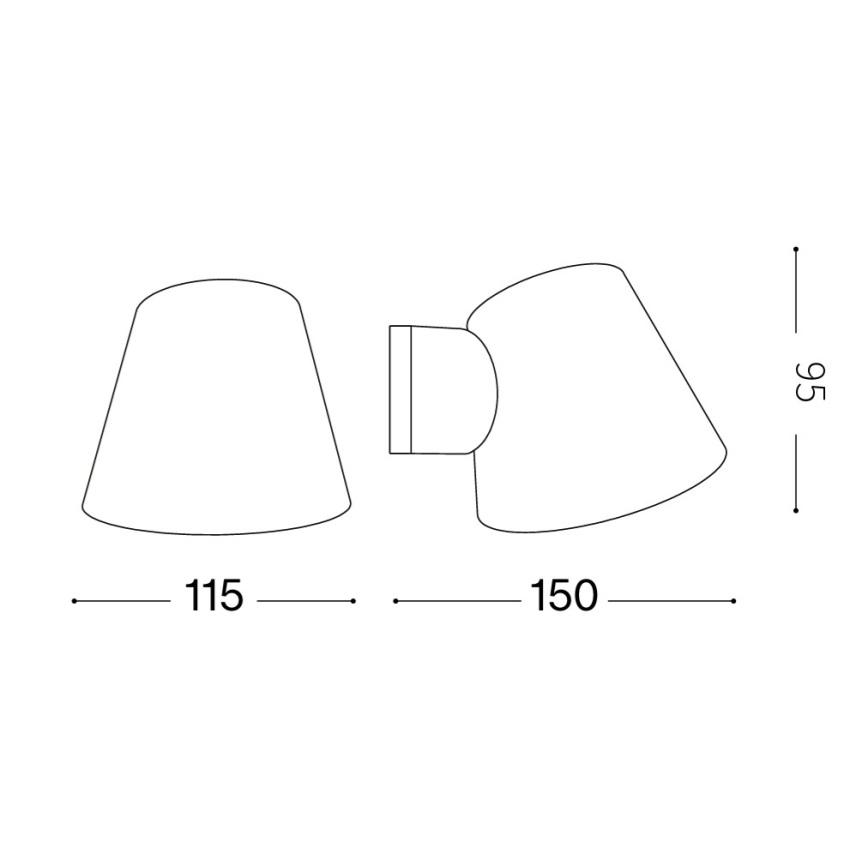Ideal Lux - Επιτοίχιο φωτιστικό εξωτερικού χώρου 1xGU10/35W/230V IP43 ανθρακί