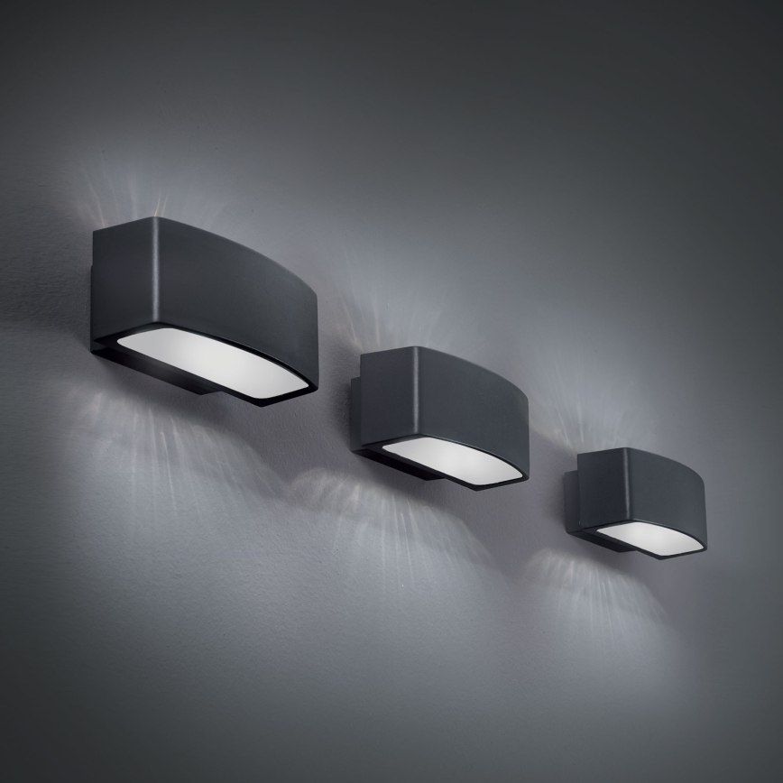 Ideal Lux - Επιτοίχιο φωτιστικό εξωτερικού χώρου ANDROMEDA 1xE27/60W/230V IP55 ανθρακί