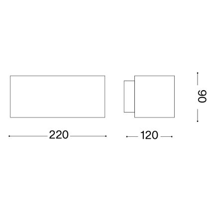 Ideal Lux - Επιτοίχιο φωτιστικό εξωτερικού χώρου ANDROMEDA 1xE27/60W/230V IP55 γκρι