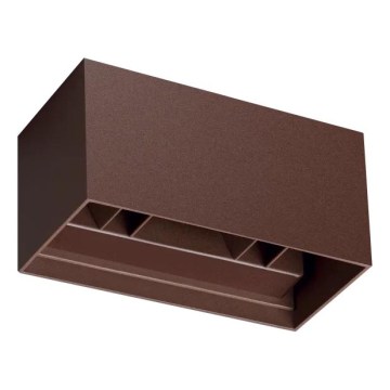 Ideal Lux - Επιτοίχιο φωτιστικό εξωτερικού χώρου ATOM LED/25W/230V CRI 90 IP54 καφέ