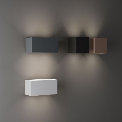 Ideal Lux - Επιτοίχιο φωτιστικό εξωτερικού χώρου ATOM LED/25W/230V CRI 90 IP54 καφέ