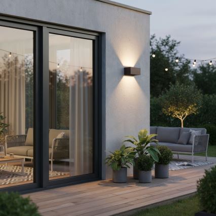 Ideal Lux - Επιτοίχιο φωτιστικό εξωτερικού χώρου ATOM LED/25W/230V CRI 90 IP54 καφέ