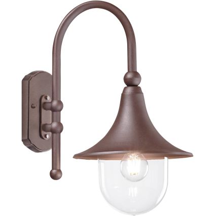 Ideal Lux - Επιτοίχιο φωτιστικό εξωτερικού χώρου CIMA 1xE27/52W/230V IP43 καφέ