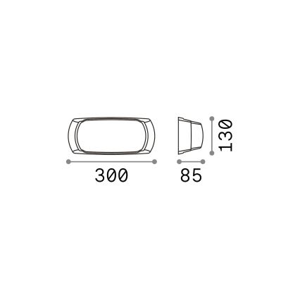 Ideal Lux - Επιτοίχιο φωτιστικό εξωτερικού χώρου FELIX 1xE27/23W/230V IP66 λευκό