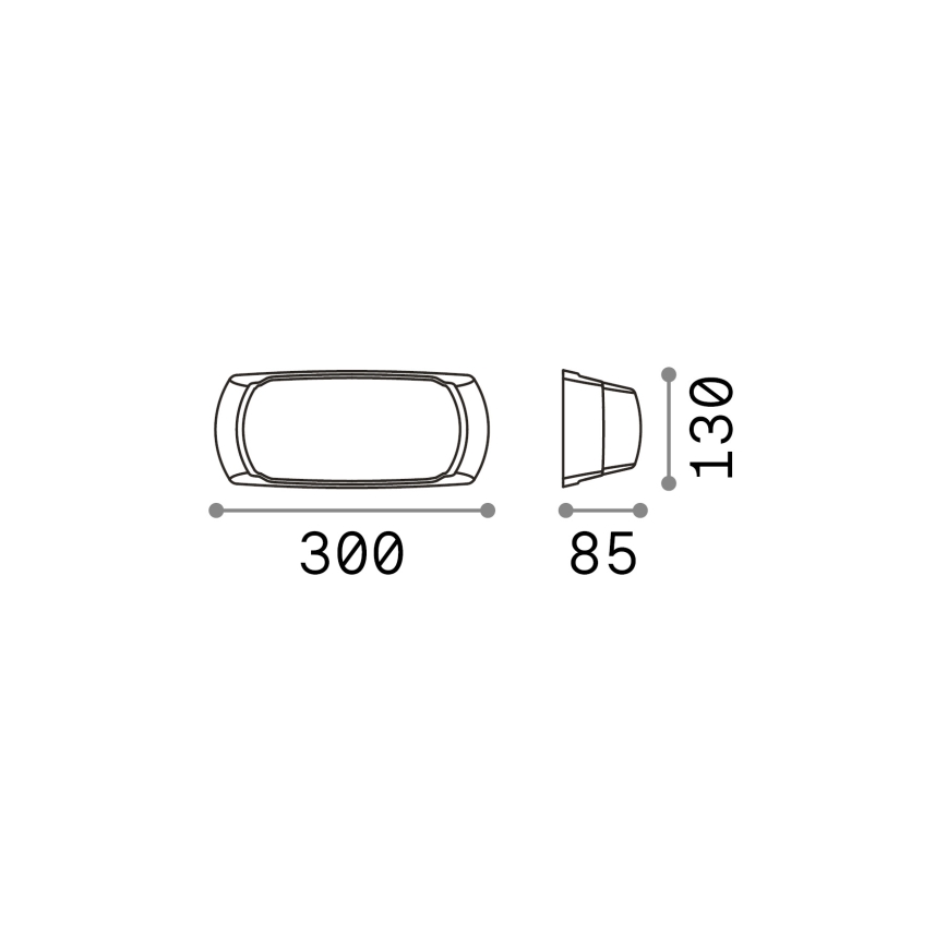 Ideal Lux - Επιτοίχιο φωτιστικό εξωτερικού χώρου FELIX 1xE27/23W/230V IP66 λευκό