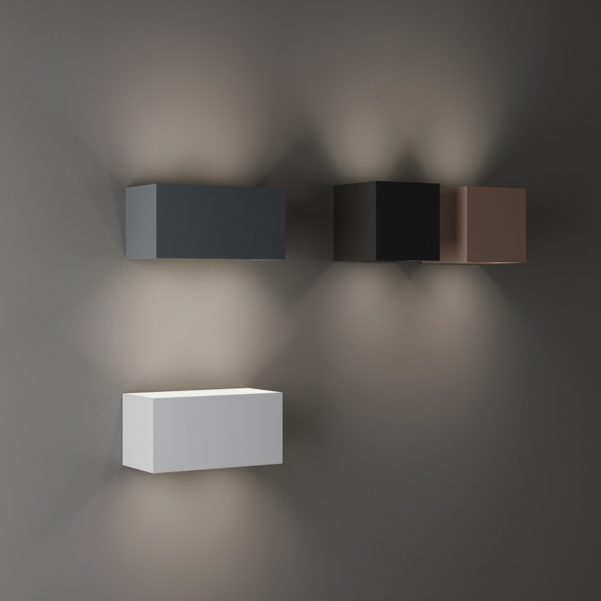 Ideal Lux - Επιτοίχιο φωτιστικό εξωτερικού χώρου LED ATOM LED/12W/230V CRI 90 IP54 καφέ