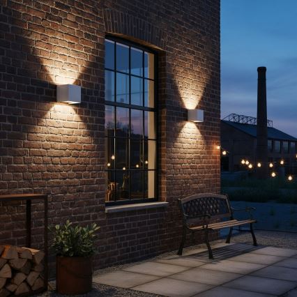 Ideal Lux - Επιτοίχιο φωτιστικό εξωτερικού χώρου LED ATOM LED/12W/230V CRI 90 IP54 λευκό