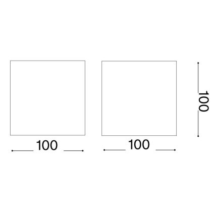 Ideal Lux - Επιτοίχιο φωτιστικό εξωτερικού χώρου LED ATOM LED/12W/230V CRI 90 IP54 λευκό
