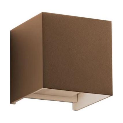 Ideal Lux - Επιτοίχιο φωτιστικό εξωτερικού χώρου LED ATOM LED/12W/230V CRI 90 IP54 καφέ