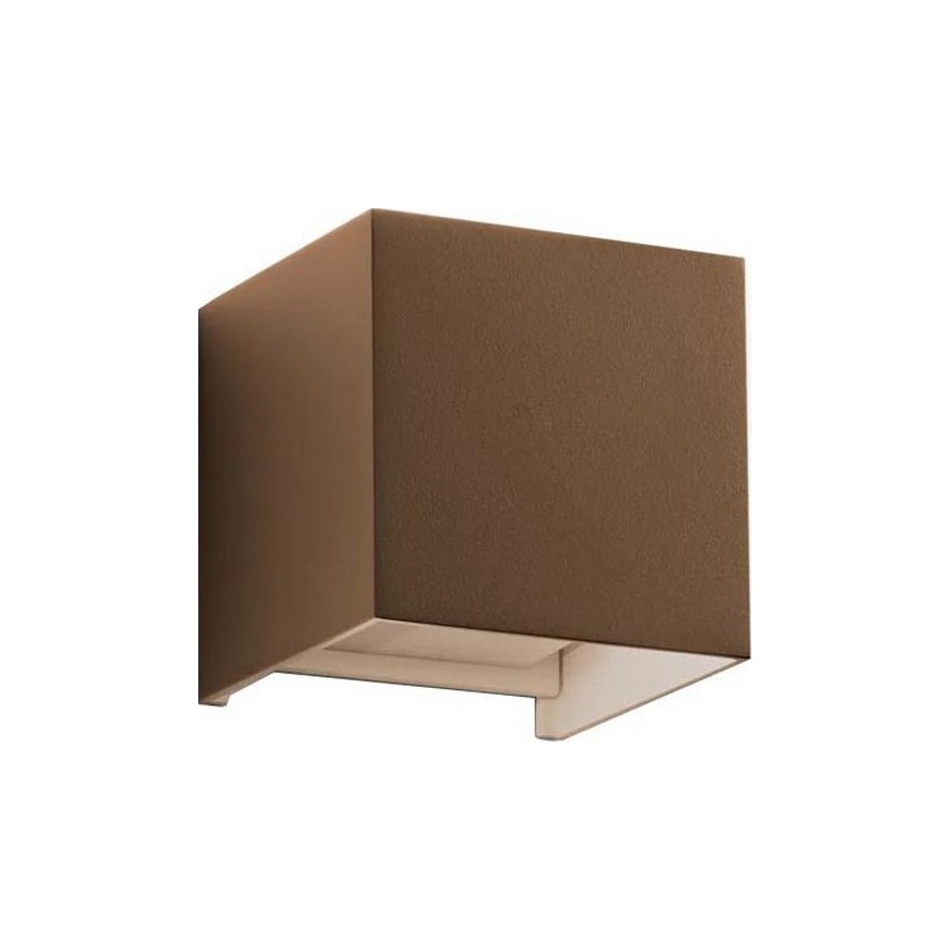 Ideal Lux - Επιτοίχιο φωτιστικό εξωτερικού χώρου LED ATOM LED/12W/230V CRI 90 IP54 καφέ