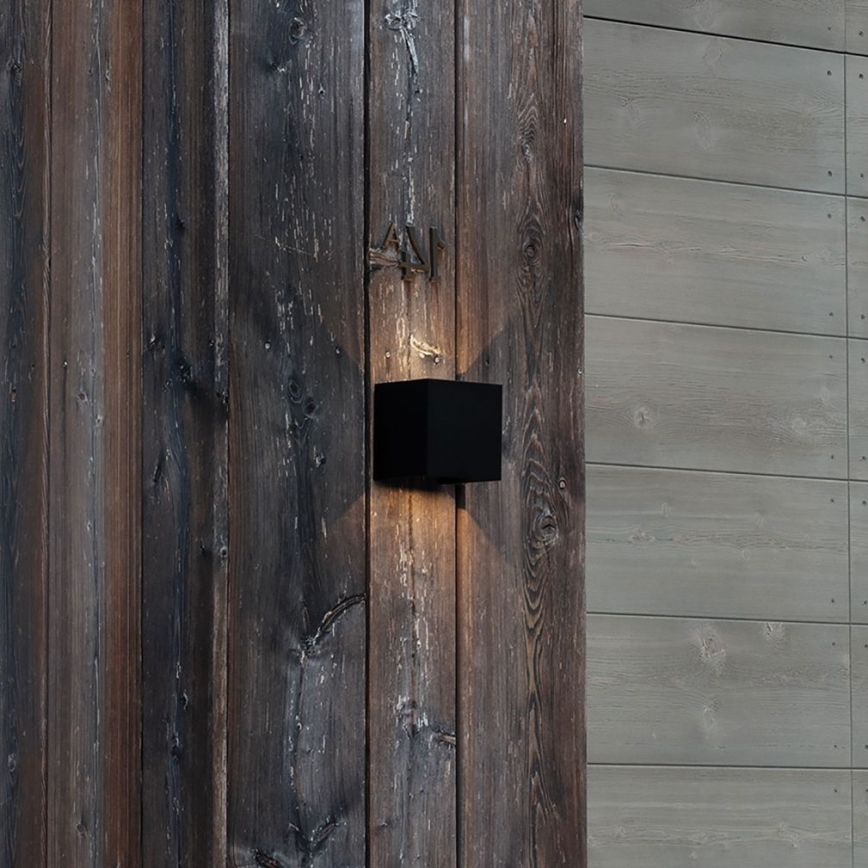 Ideal Lux - Επιτοίχιο φωτιστικό εξωτερικού χώρου LED ATOM LED/12W/230V CRI 90 IP54 μαύρο