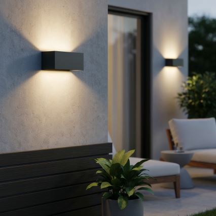 Ideal Lux - Επιτοίχιο φωτιστικό εξωτερικού χώρου LED ATOM LED/25W/230V CRI 90 IP54 ανθρακί