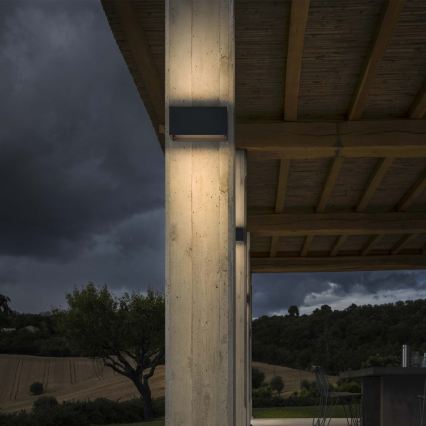 Ideal Lux - Επιτοίχιο φωτιστικό εξωτερικού χώρου LED ATOM LED/25W/230V CRI 90 IP54 ανθρακί