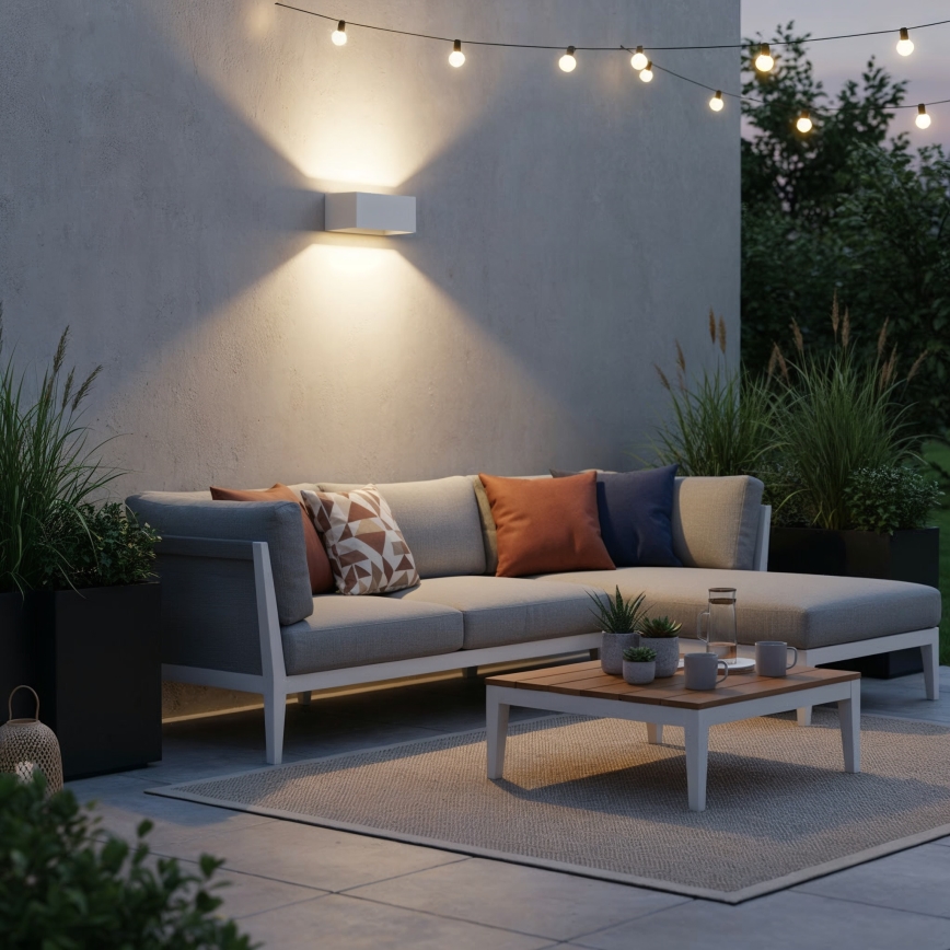 Ideal Lux - Επιτοίχιο φωτιστικό εξωτερικού χώρου LED ATOM LED/25W/230V CRI 90 IP54 λευκό