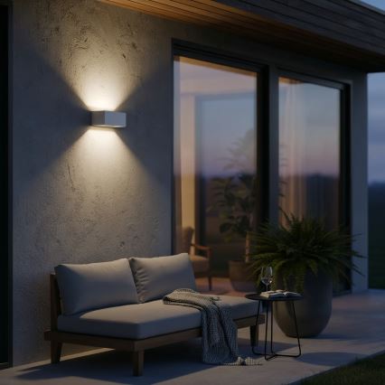 Ideal Lux - Επιτοίχιο φωτιστικό εξωτερικού χώρου LED ATOM LED/25W/230V CRI 90 IP54 λευκό