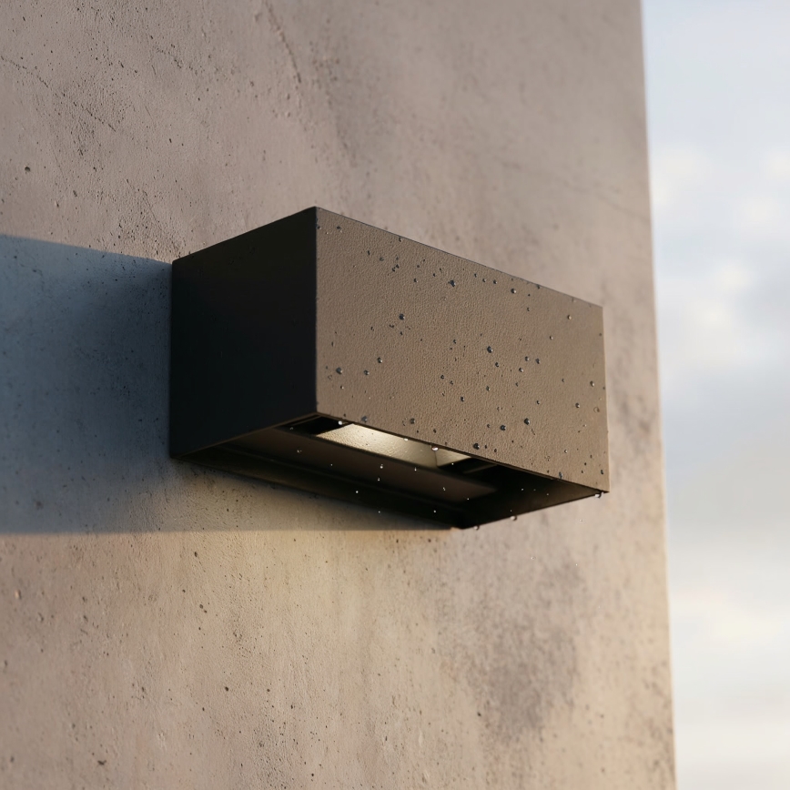 Ideal Lux - Επιτοίχιο φωτιστικό εξωτερικού χώρου LED ATOM LED/25W/230V CRI 90 IP54 μαύρο