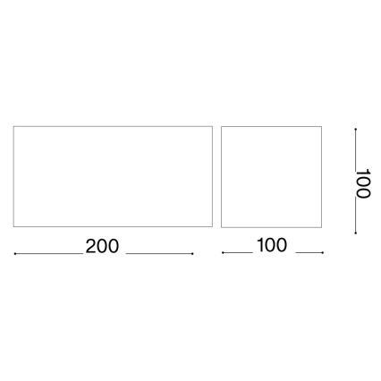 Ideal Lux - Επιτοίχιο φωτιστικό εξωτερικού χώρου LED ATOM LED/25W/230V CRI 90 IP54 μαύρο
