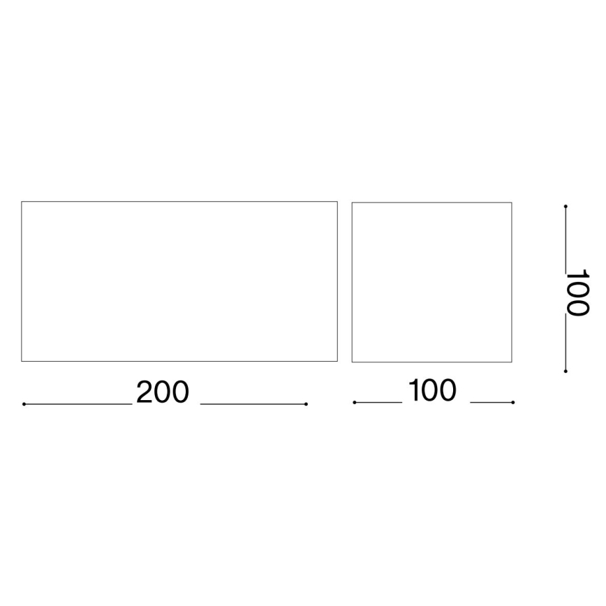 Ideal Lux - Επιτοίχιο φωτιστικό εξωτερικού χώρου LED ATOM LED/25W/230V CRI 90 IP54 μαύρο