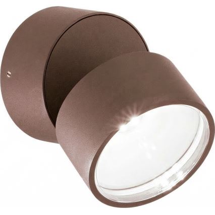 Ideal Lux - Επιτοίχιο φωτιστικό εξωτερικού χώρου LED OMEGA LED/7W/230V CRI 90 IP54 καφέ