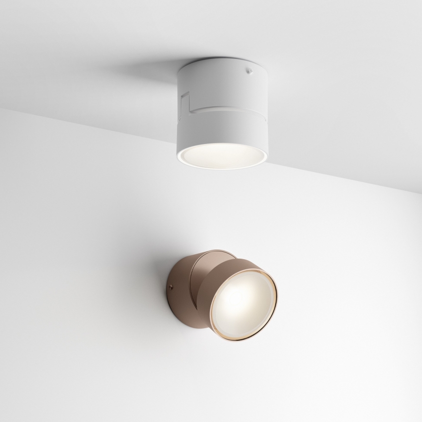 Ideal Lux - Επιτοίχιο φωτιστικό εξωτερικού χώρου LED OMEGA LED/7W/230V CRI 90 IP54 καφέ