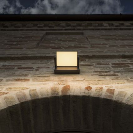 Ideal Lux - Επιτοίχιο φωτιστικό εξωτερικού χώρου LED SWIPE LED/21W/230V CRI 90 IP54 καφέ