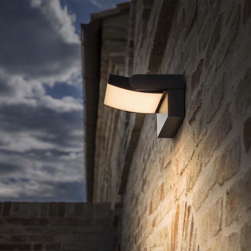 Ideal Lux - Επιτοίχιο φωτιστικό εξωτερικού χώρου LED SWIPE LED/21W/230V CRI 90 IP54 ανθρακί