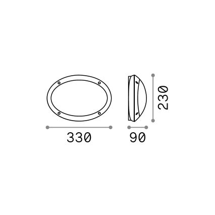 Ideal Lux - Επιτοίχιο φωτιστικό εξωτερικού χώρου MADDI 1xE27/23W/230V IP66 μαύρο
