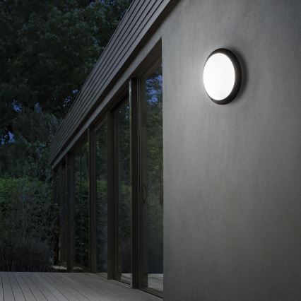 Ideal Lux - Επιτοίχιο φωτιστικό εξωτερικού χώρου POLAR 1xE27/23W/230V IP66 μαύρο