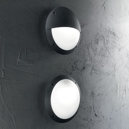 Ideal Lux - Επιτοίχιο φωτιστικό εξωτερικού χώρου POLAR 1xE27/23W/230V IP66 μαύρο