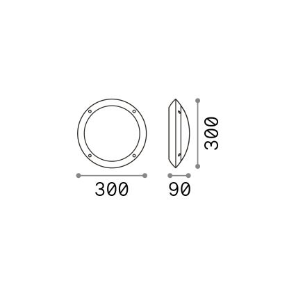 Ideal Lux - Επιτοίχιο φωτιστικό εξωτερικού χώρου POLAR 1xE27/23W/230V IP66 μαύρο