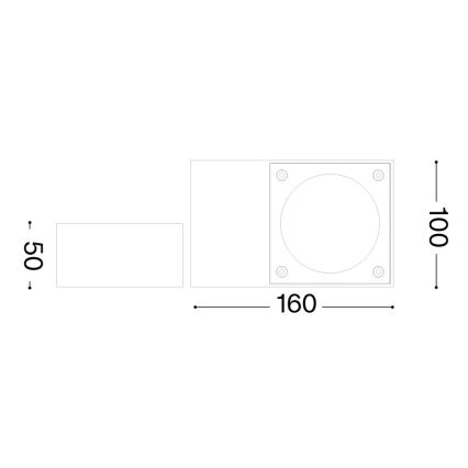 Ideal Lux - Επιτοίχιο φωτιστικό εξωτερικού χώρου SIRIO 1xGX53/9W/230V IP65 καφέ