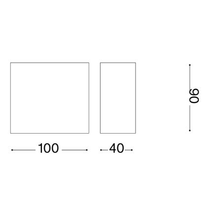 Ideal Lux - Επιτοίχιο φωτιστικό εξωτερικού χώρου TETRIS 1xG9/15W/230V IP44 καφέ