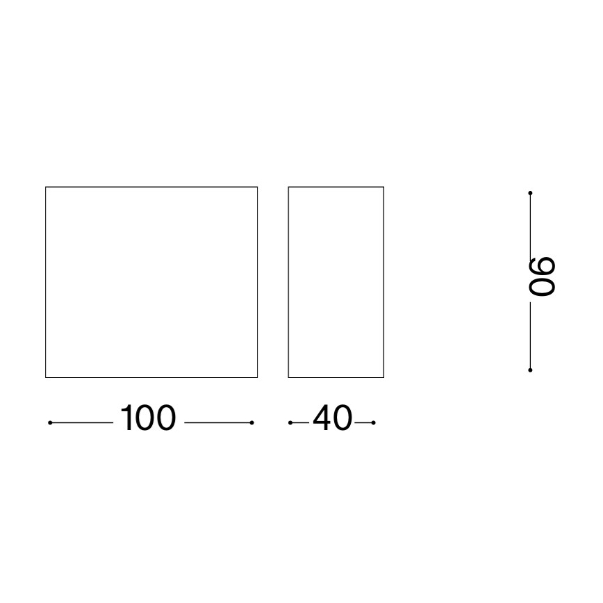 Ideal Lux - Επιτοίχιο φωτιστικό εξωτερικού χώρου TETRIS 1xG9/15W/230V IP44 καφέ