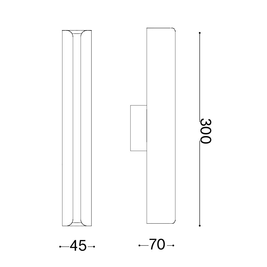 Ideal Lux - Επιτοίχιο φωτιστικό LED DORICA LED/8,5W/230V CRI 90 ανθρακί