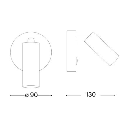 Ideal Lux - Επιτοίχιο LED σποτ φωτιστικό PAGE LED/3W/230V CRI 90 λευκό