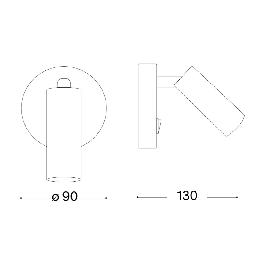 Ideal Lux - Επιτοίχιο LED σποτ φωτιστικό PAGE LED/3W/230V CRI 90 λευκό