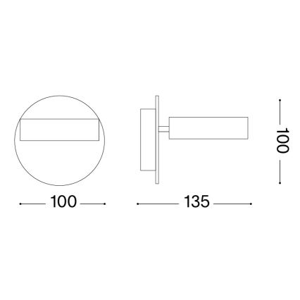 Ideal Lux - Επιτοίχιο σποτ LED OBY LED/6W/230V CRI 90 λευκό