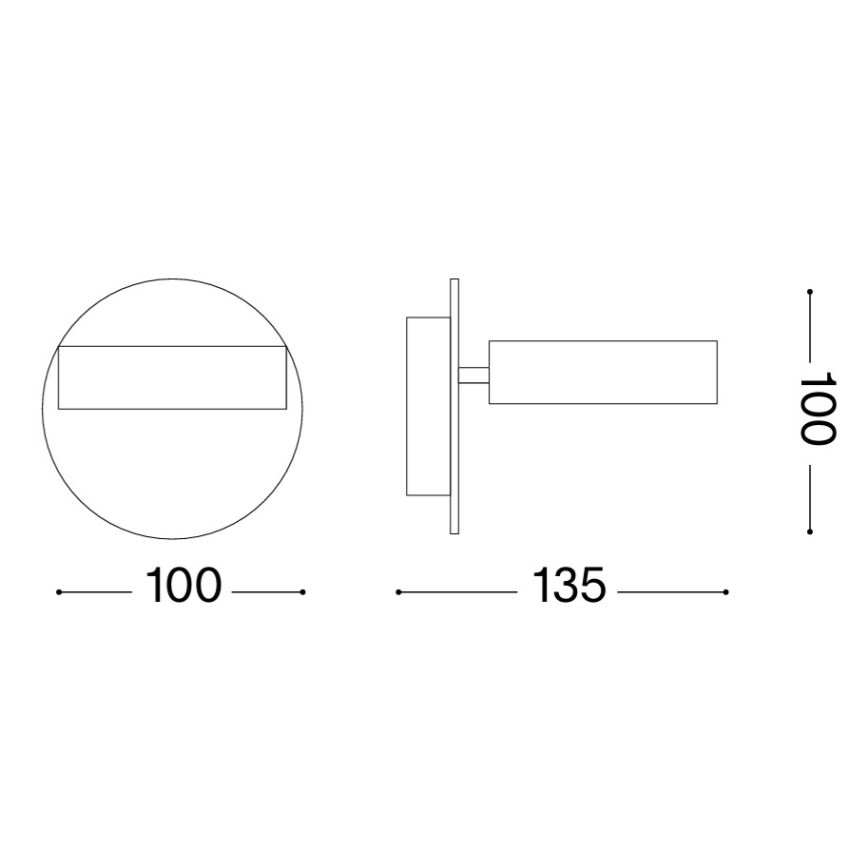 Ideal Lux - Επιτοίχιο σποτ LED OBY LED/6W/230V CRI 90 λευκό