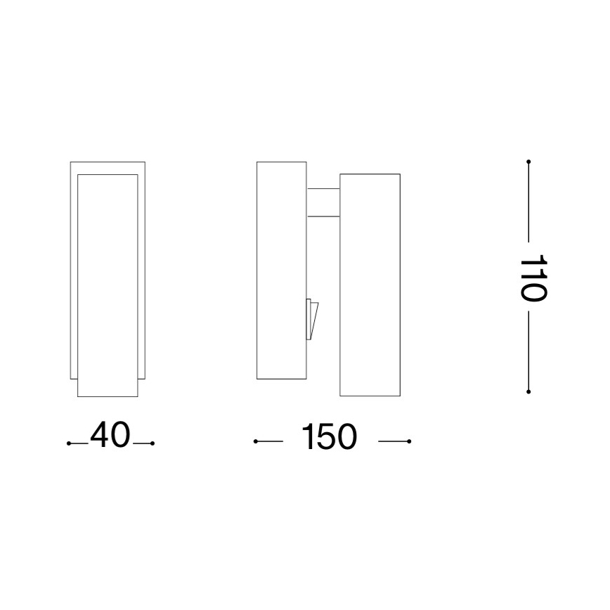 Ideal Lux - Επιτοίχιο σποτ LED PAGE LED/3W/230V CRI 90 λευκό