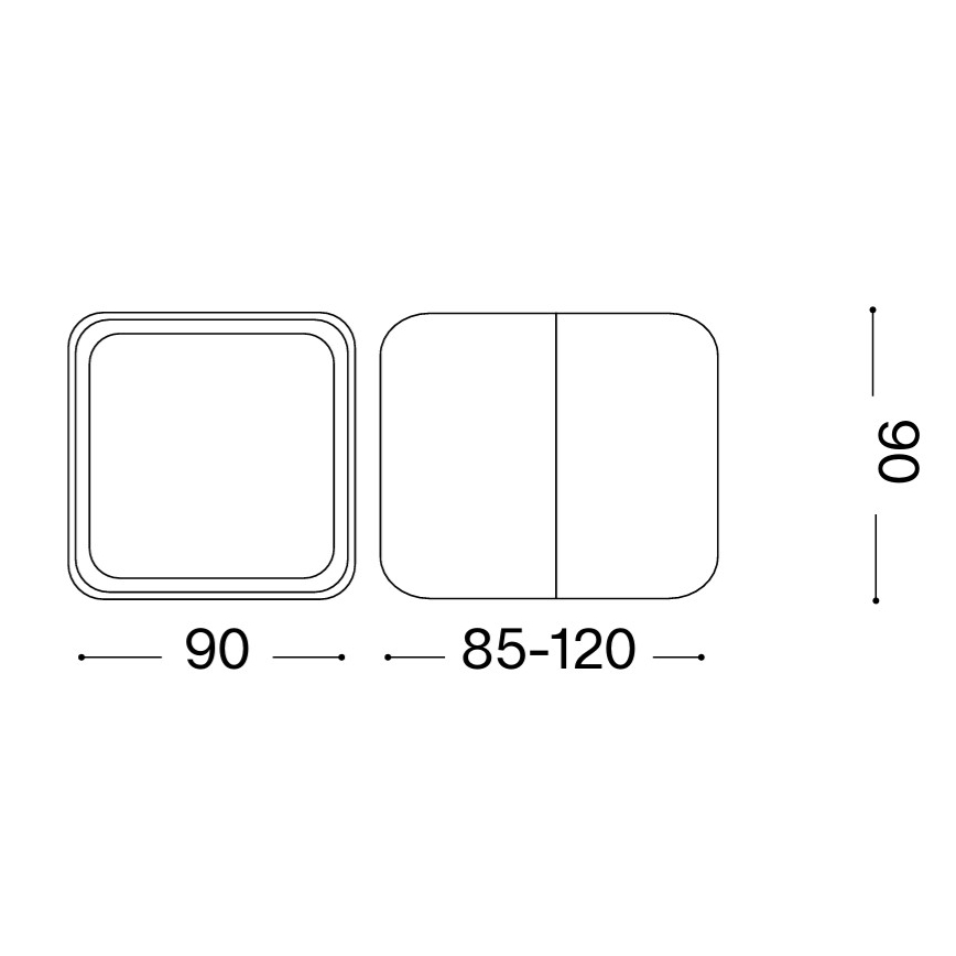 Ideal Lux - Επιτοίχιο εξωτερικό φωτιστικό LED OMEGA LED/7W/230V CRI 90 IP54 λευκό