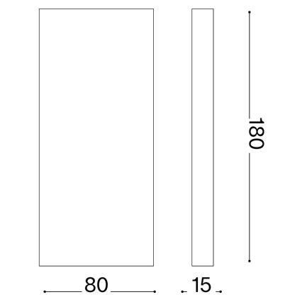 Ideal Lux - Επιτοίχιο εξωτερικό φωτιστικό LED POST-IT LED/6W/12V CRI 90 ορείχαλκος